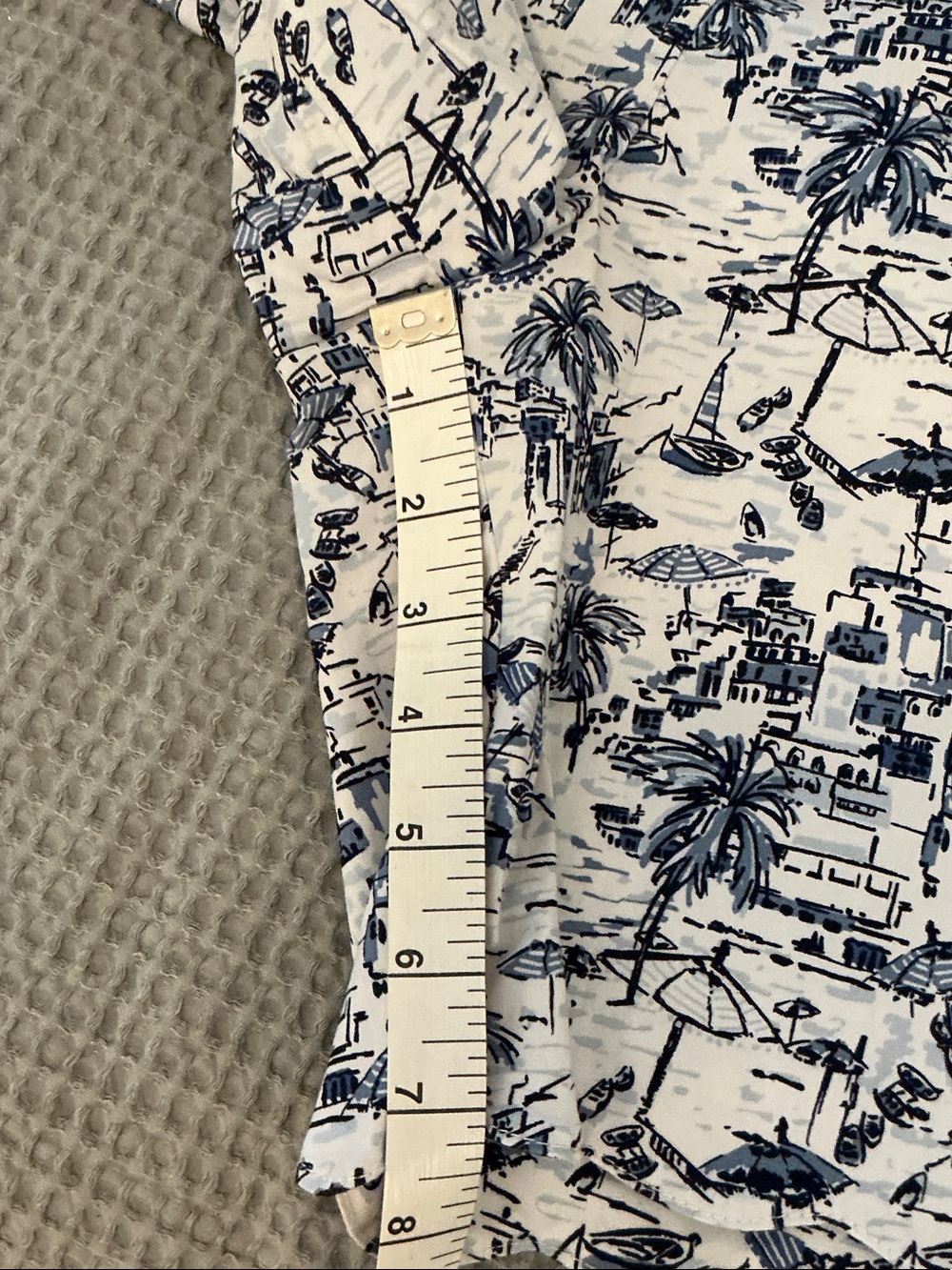 Talbots Outlet White and Navy Cotton 7” Shorts size 10 - Picture 9 of 11